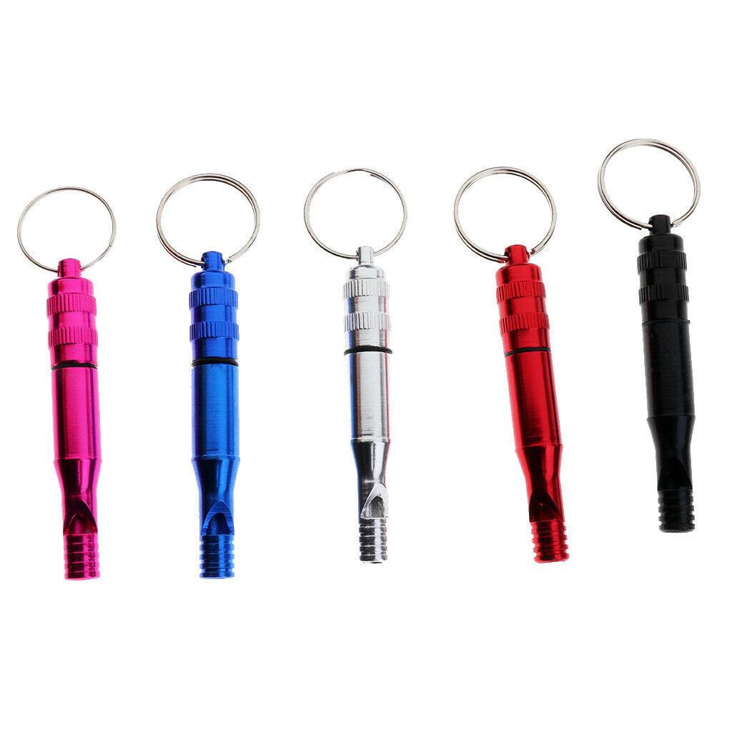 5pcs Aluminum Alloy Emergency Whistle for Outdoor Travel Camping Boating