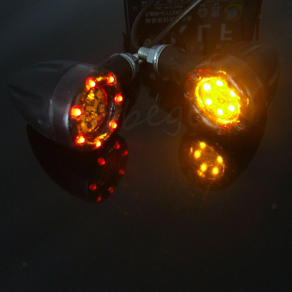 4pcs LED Turn Signal Indicator Light - Motorcycle Accessories Blinker Lamp
