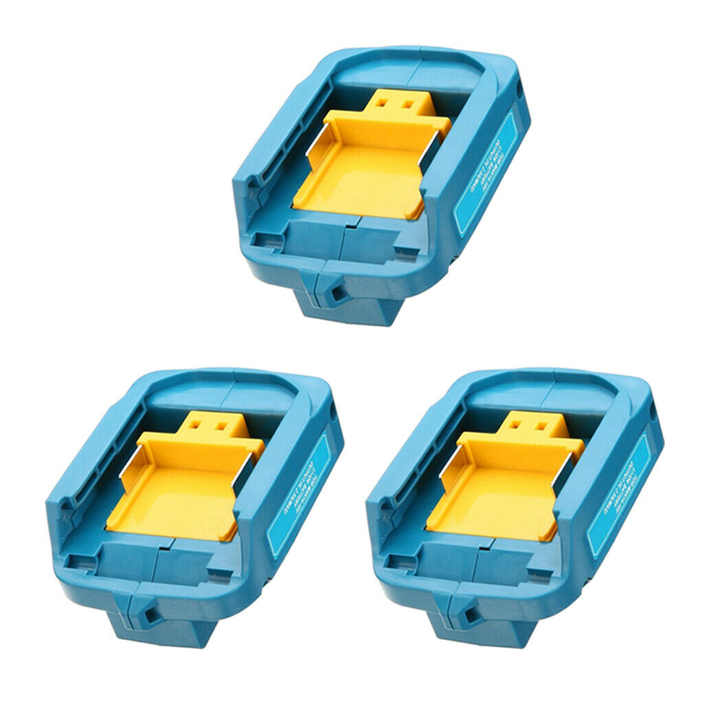 3x USB Adapter Charger & Clip for  14.4V 18V Mobile Phone Tablet PC