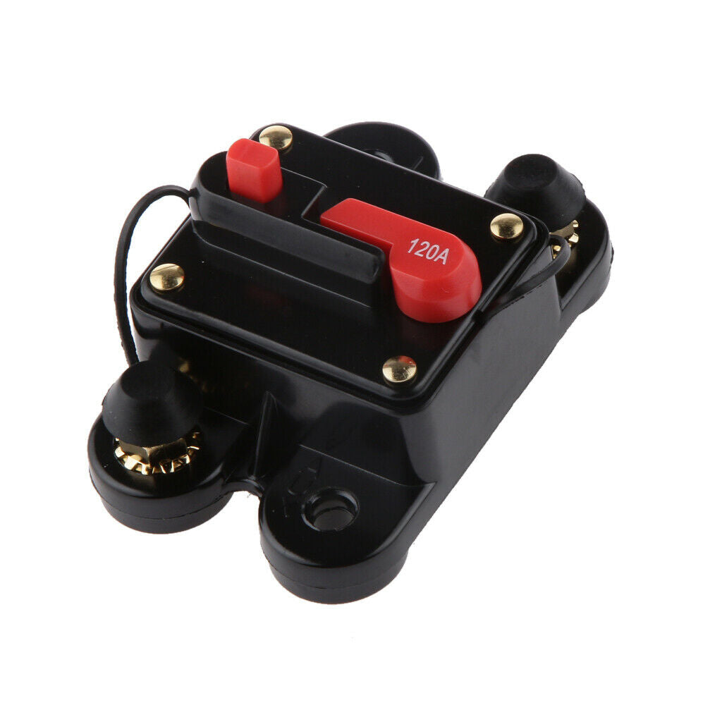 120 Amp Manual Reset Circuit Breaker 12v/24v Car Auto Boat Audio Fuse Holder