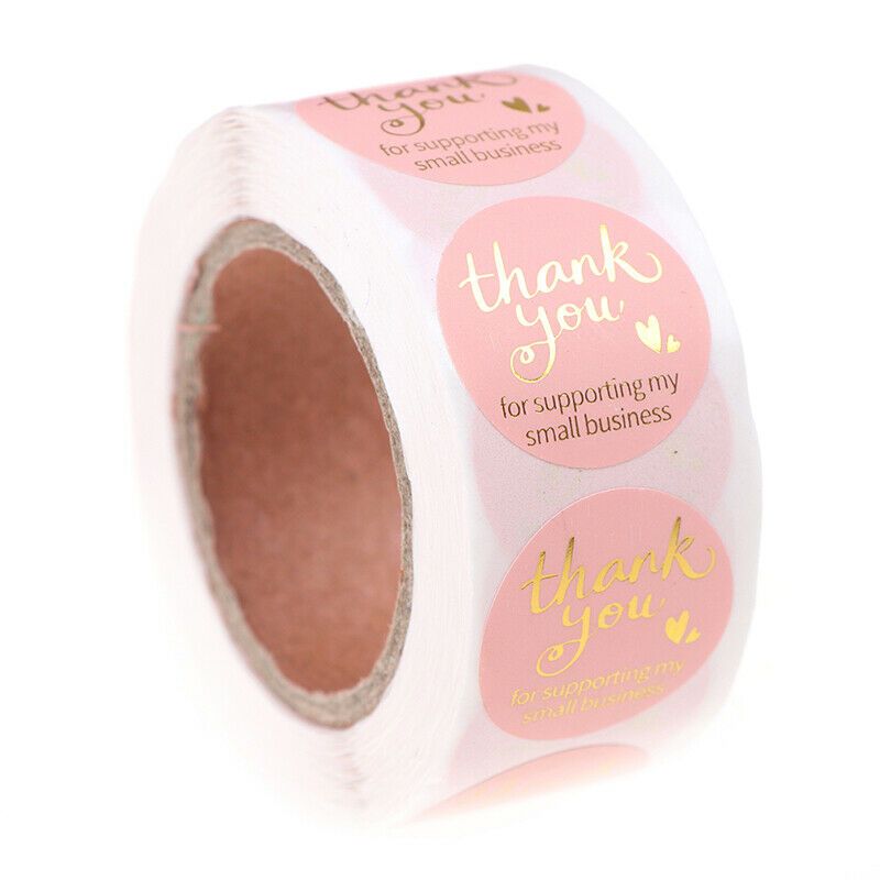 500 Pcs Pink Thank You For Supporting My Small Business 1Inch Seal Labe.l8