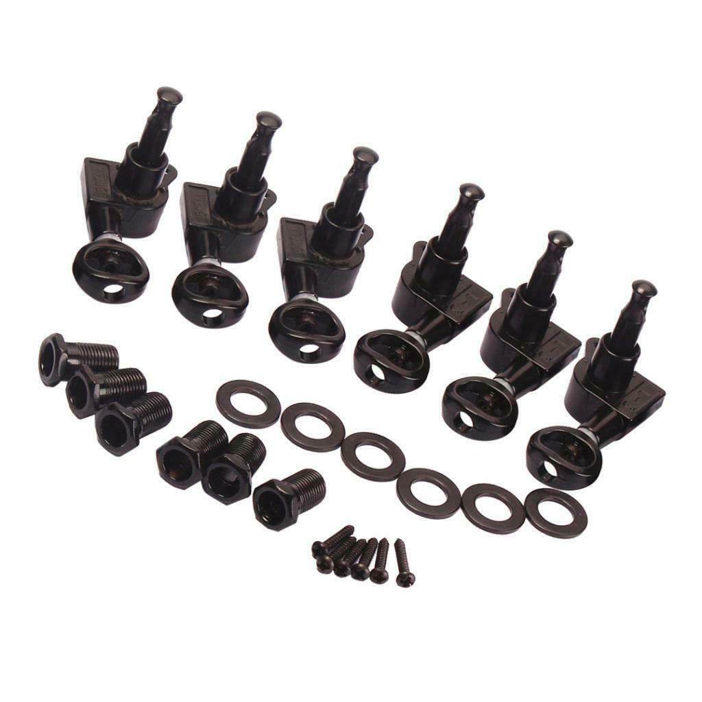 Black Guitar Tuning Pegs 3R 3L Tuner Machine Head for Electric/Acoustic