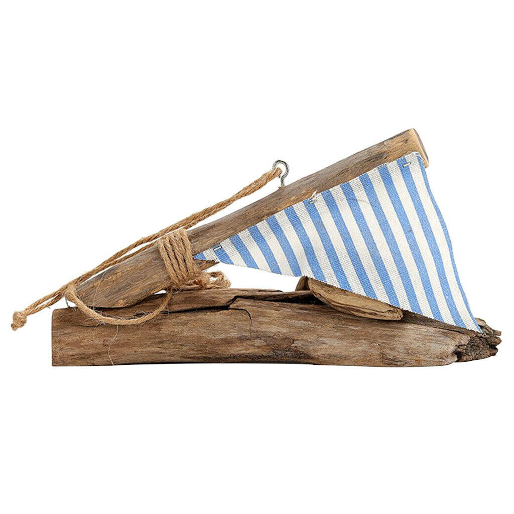 Creative Mediterranean Sailboat Wall Hanging Ornament Decorative Wood Craft