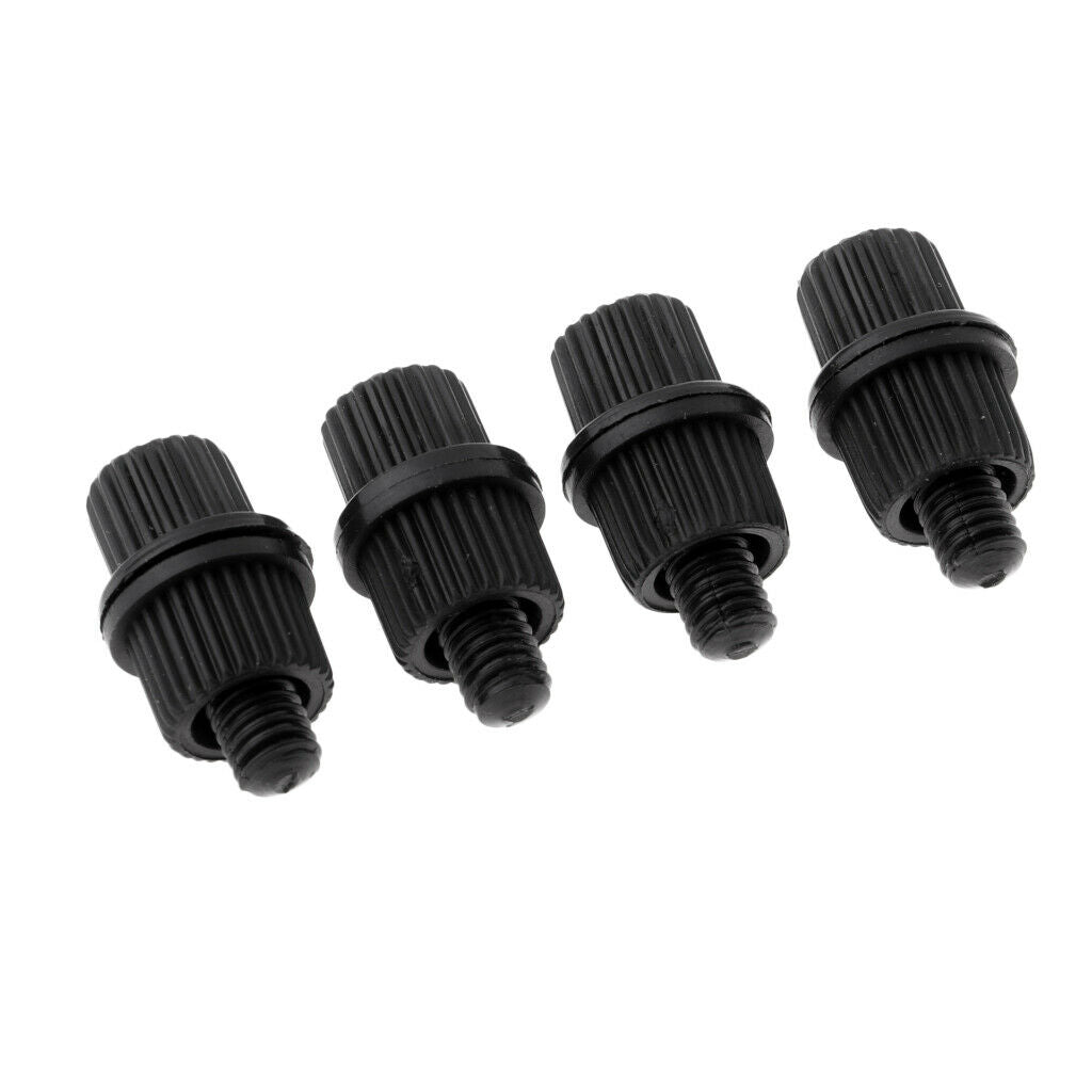 4Pcs Motorcycles Scooter Black Nylon License Plate Fastening Bolts Screws