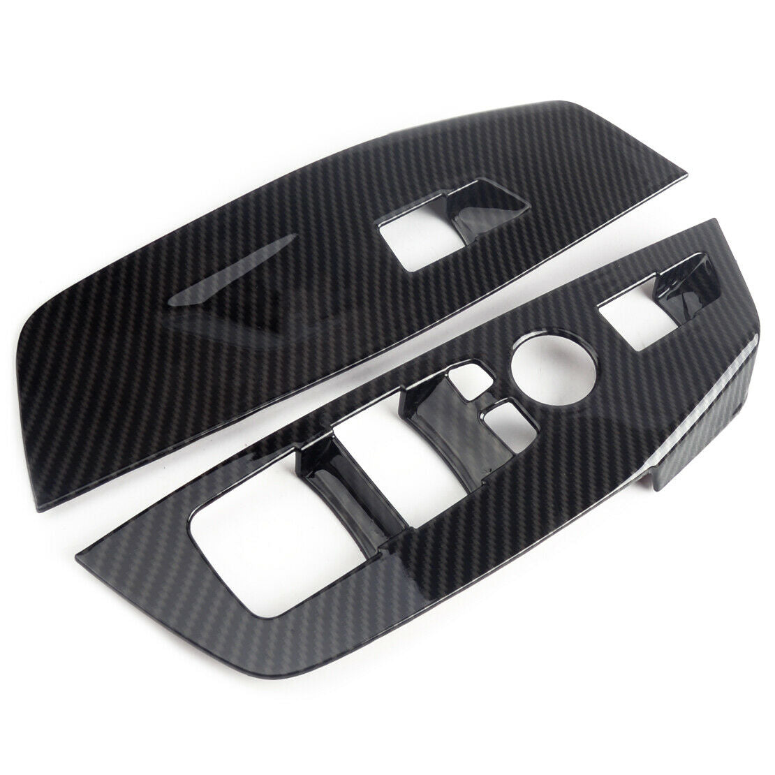 4pc Carbon fiber texture Window Lift Switch Button Cover Trim Fit for BMW X3 as