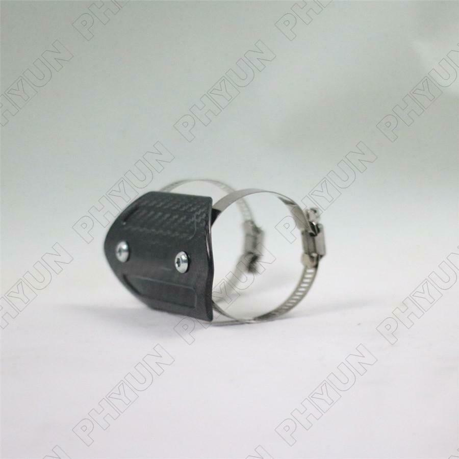 1x Motorcycle Exhaust Pipe Heat Shield Cover Guard Protector Carbon Fiber Style