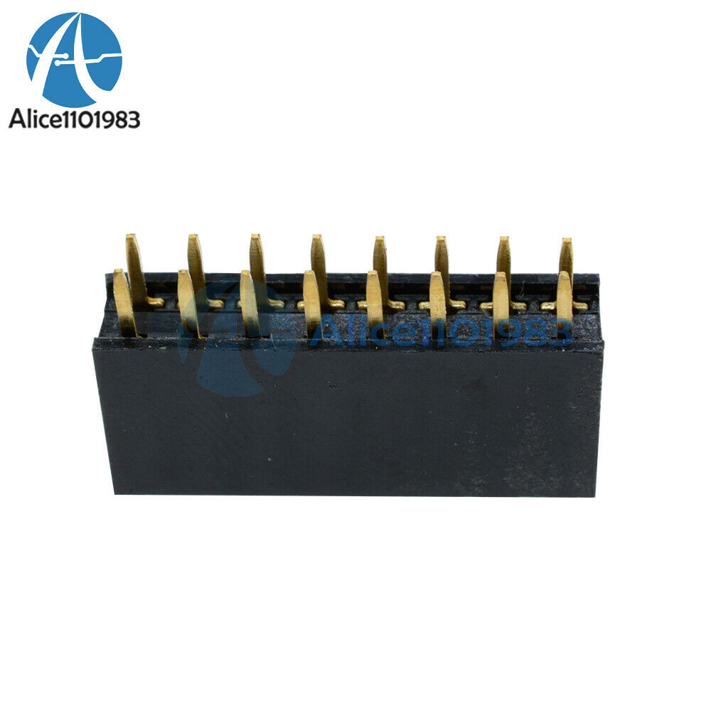 50PCS 2x8 16 Pin 2.54mm Double Row Female Straight Header Pitch Socket Pin Strip