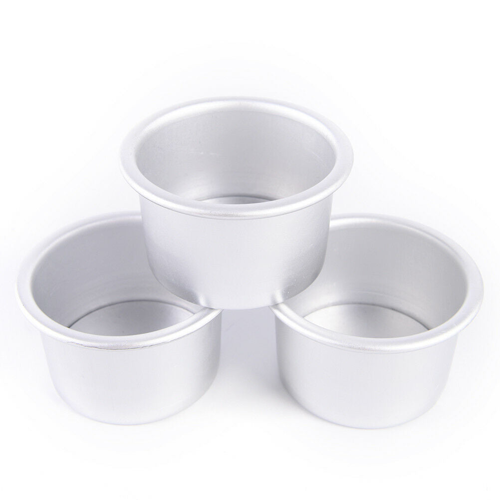 Aluminum Alloy Round Mini Cake Pan Removable Bottom Pudding Mol.l8