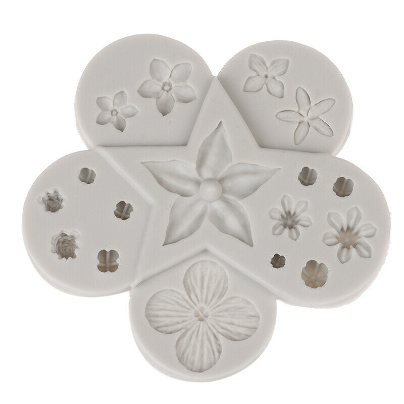 Silicone Decorating Molds Cake Sugarpaste Candy Chocolate Gumpaste Clay Mo DD