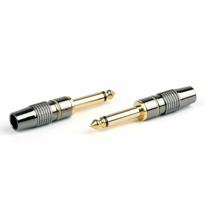 10 PC High Quality Copper 6.3mm 1/4" Mono Jack Plug Connector Soldering