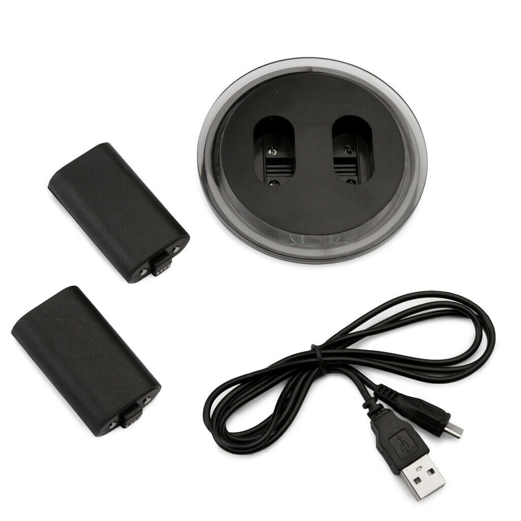 Dual LED Controller Charging Dock for Xbox One with 2x Rechargeable Batteries