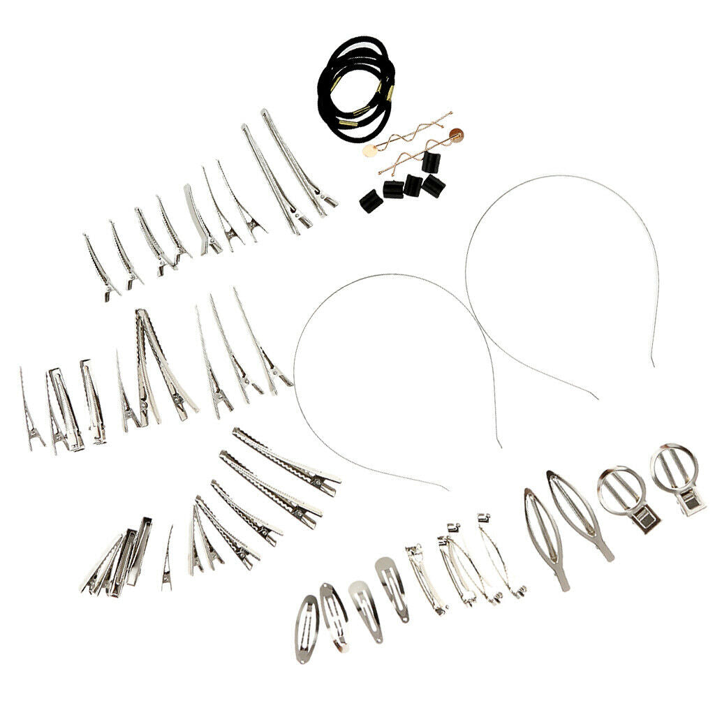 57Pcs Set Blank Hair Clips Hairpin Headband Hair Bows DIY Craft