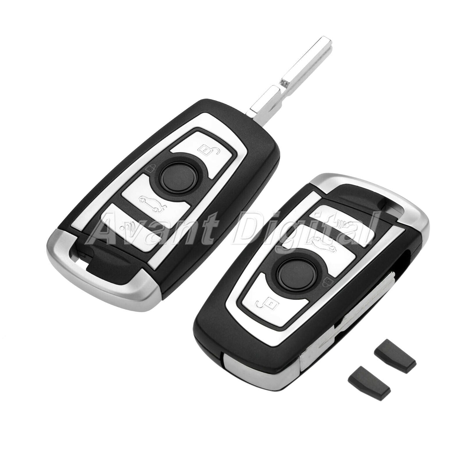 2Pcs Remote Key 4 Buttons HU58 PCF7935 ID44 Chip Fit For 1998-2005 X5 Z3 Z4