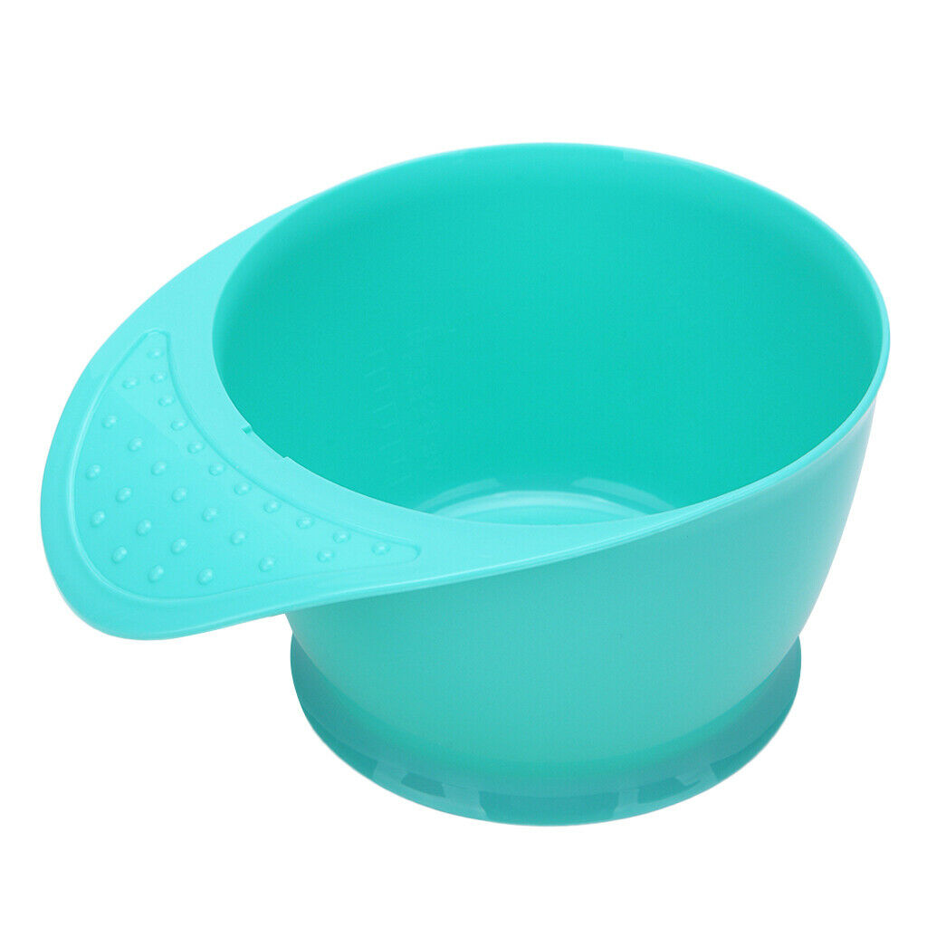 Salon Hairdressing Hair Coloring Dyeing Mixing Bowl Tint Bowl with Handle Cyan