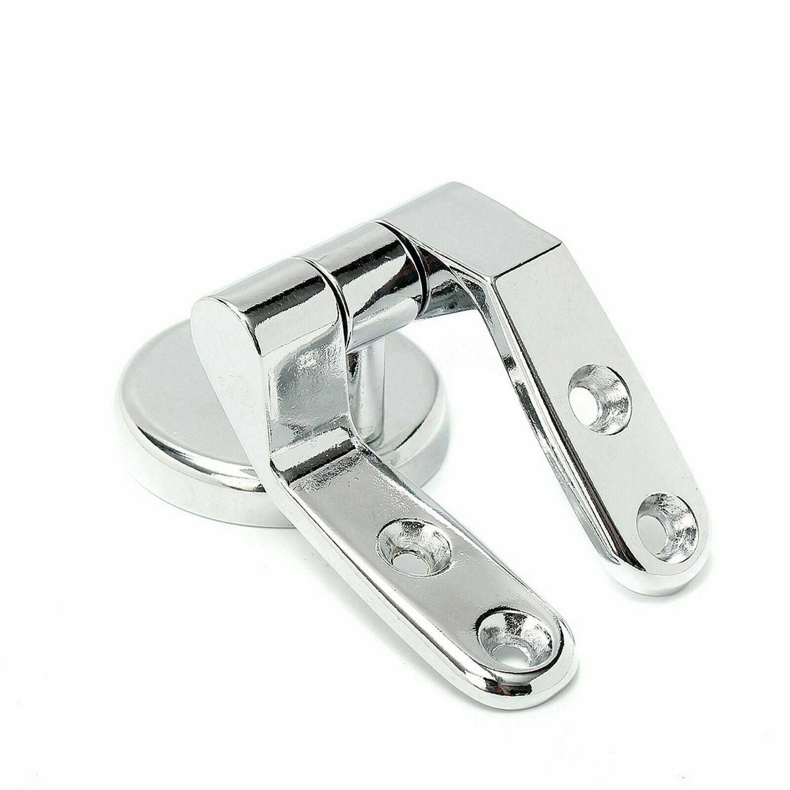 2Pcs Universal Chrome Stainless Steel Toilet Seat Cover Bar Hinges Fitting Set