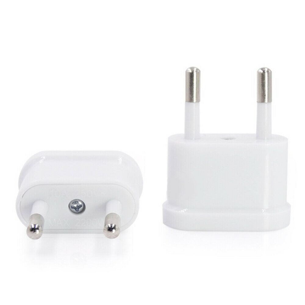 1Pcs US To EU Plug Converter 2 Round Plug AC Converter Adapter Electrical Socket
