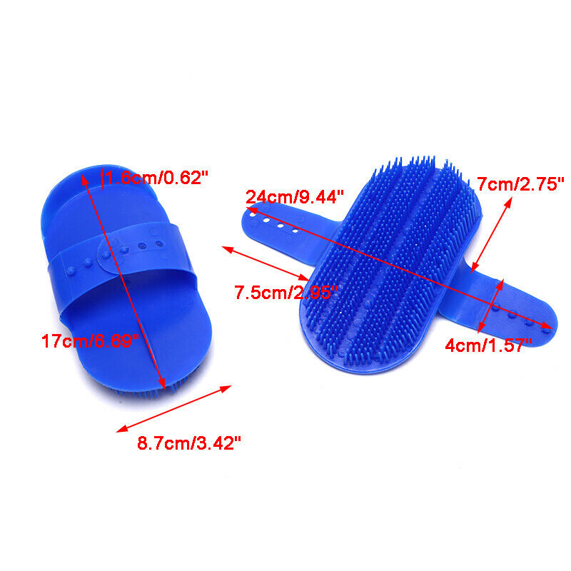 Plastic Curry Comb Adjustable Strap Horse Pony Care Grooming Scraper Brus.l8