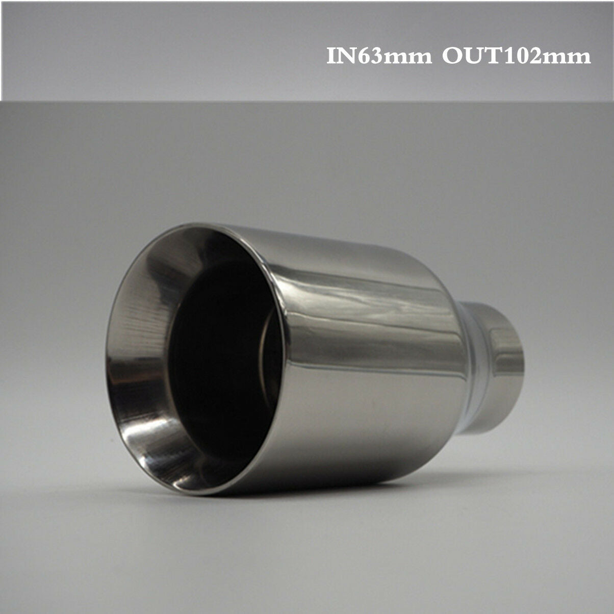 Thickened edition stainless steel Universal Exhaust Tips Pipes IN63mm OUT102mm