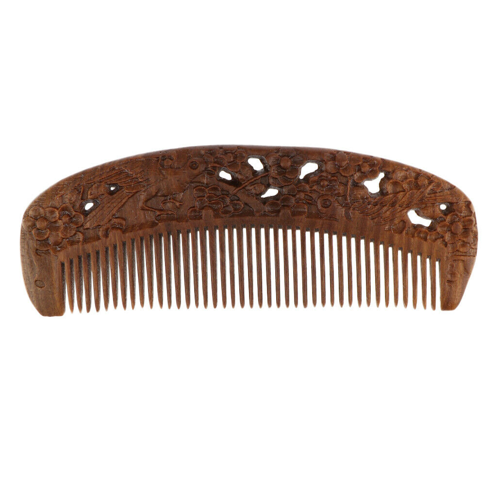 Handmade Polishing Natural Wooden Scalp Massage Detangling Comb Brush L166