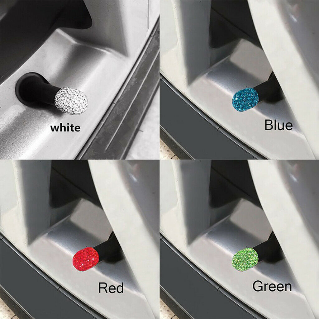 Tire Wheel Stem Valve Cap  Diamond Car Tire Tyre Valve Dust Caps Covers Set 4