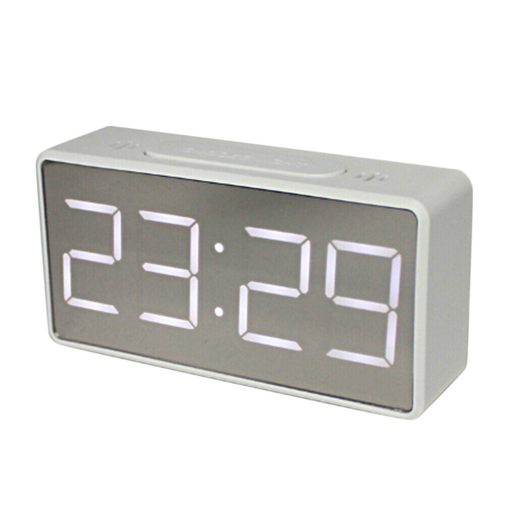 3 X Digital Alarm Clock, Temperature Detect, Wood Made Electric Clocks White
