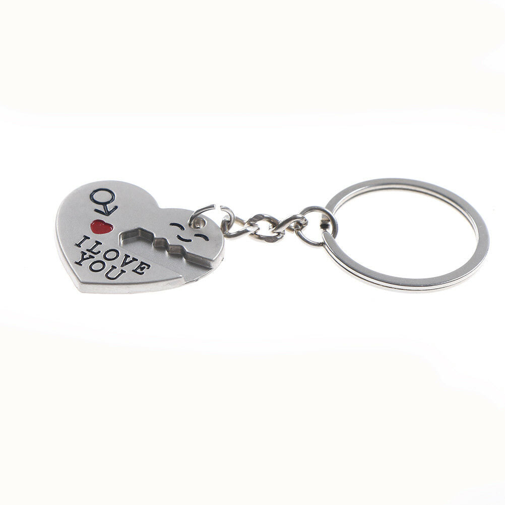 1 set Creative crush you piercing heart couple key ring for weeding gift.l8