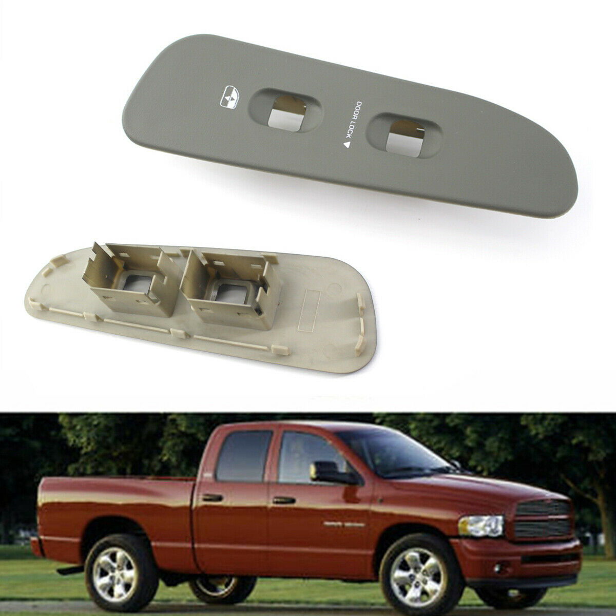 23.2×7.1cm Right Side Switch Control Panel For 2002-05 Dodge Ram 1500 Truck Cab