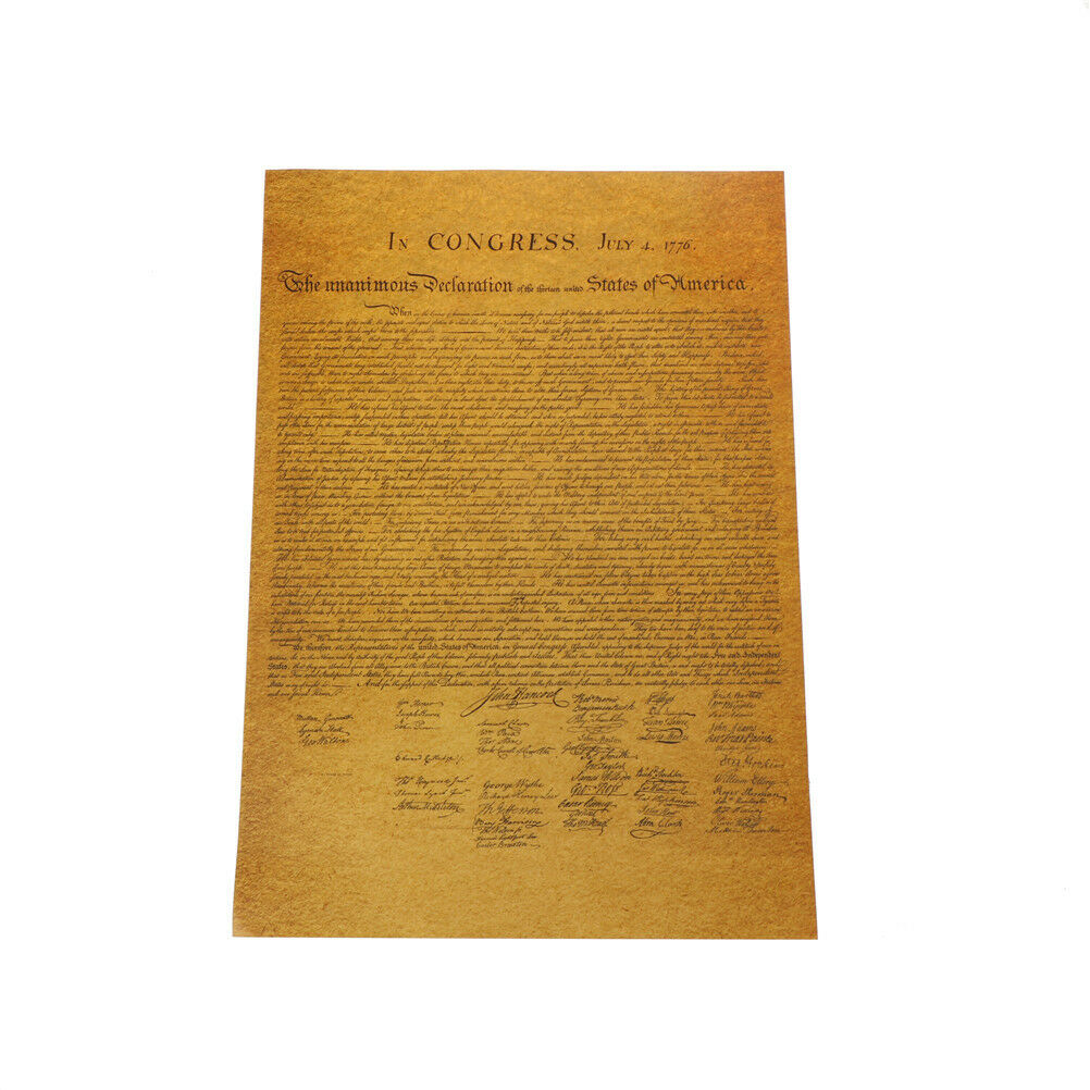 the united states declaration of independence retro poster wal.l8