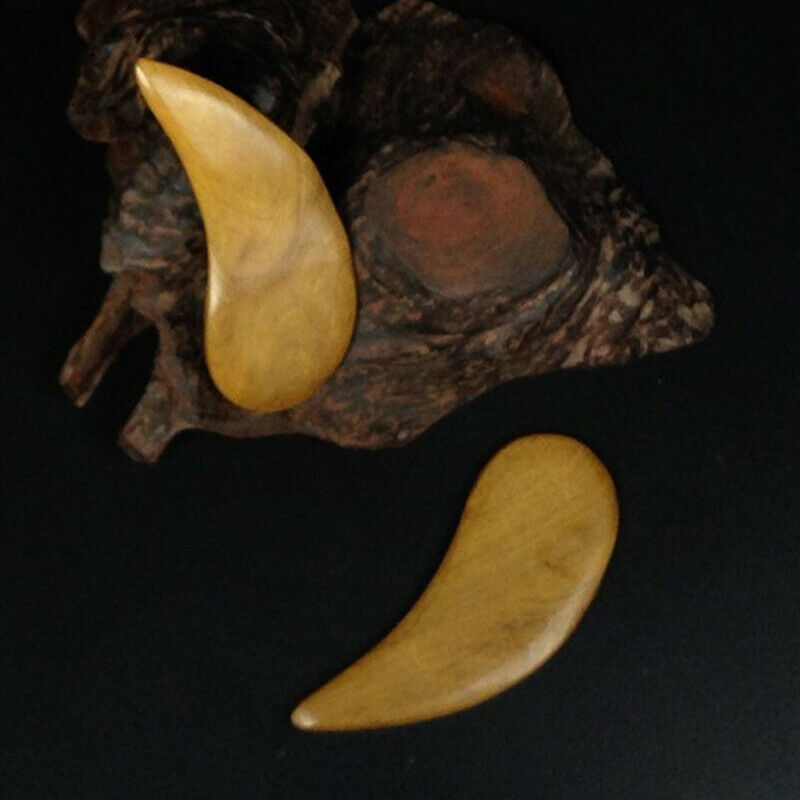 1PC Fragrant Wood Massager Small Leaf-shaped Wooden Scraper Tool Body Car.l8