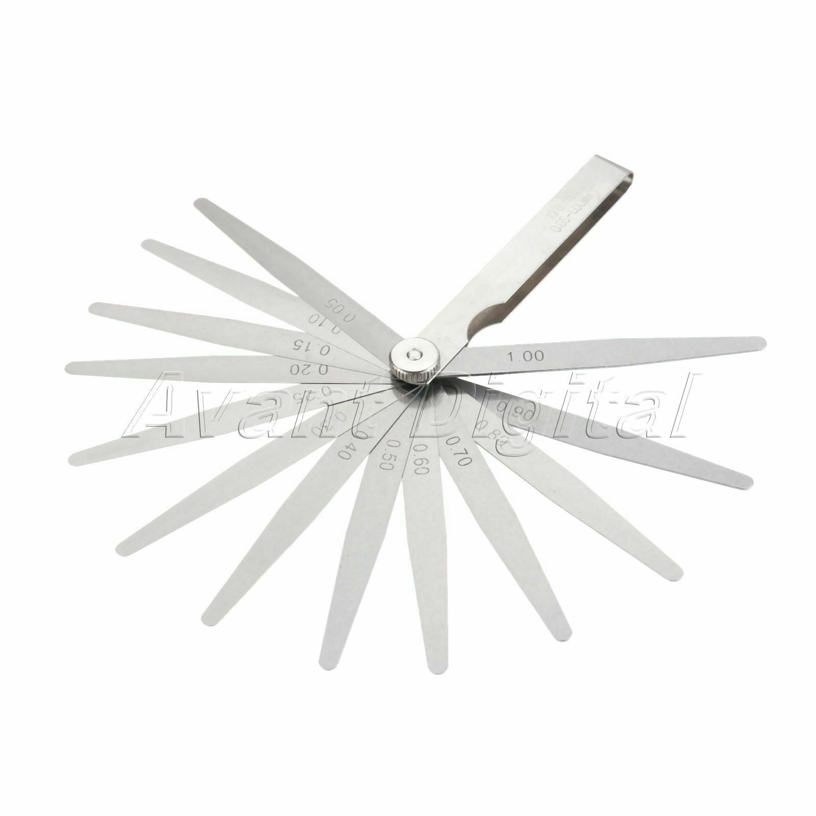 13 Blades Metric 0.05-1mm Feeler Filler Gauge for Ignition Point Measuring Tool