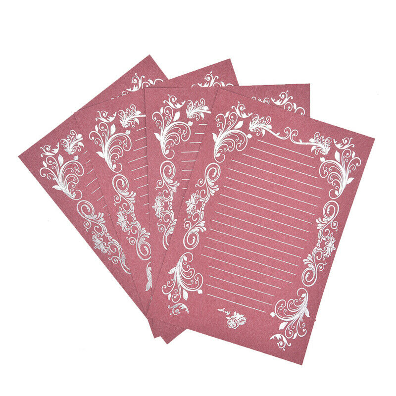4PCs/Pack Retro Hot Stamping Envelope Paper Romantic Pattern Letter Stati.l8