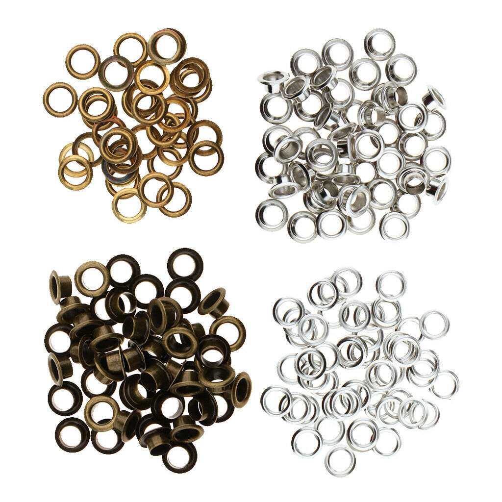 100pcs   Metal   Grommets   Eyelets   Buckle   With   Washers   For   Garment