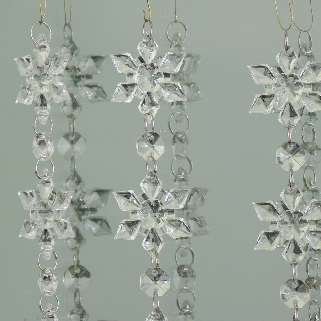 Acrylic Clear Snowflake Pendant Hanging Bead Curtain Wedding Supply