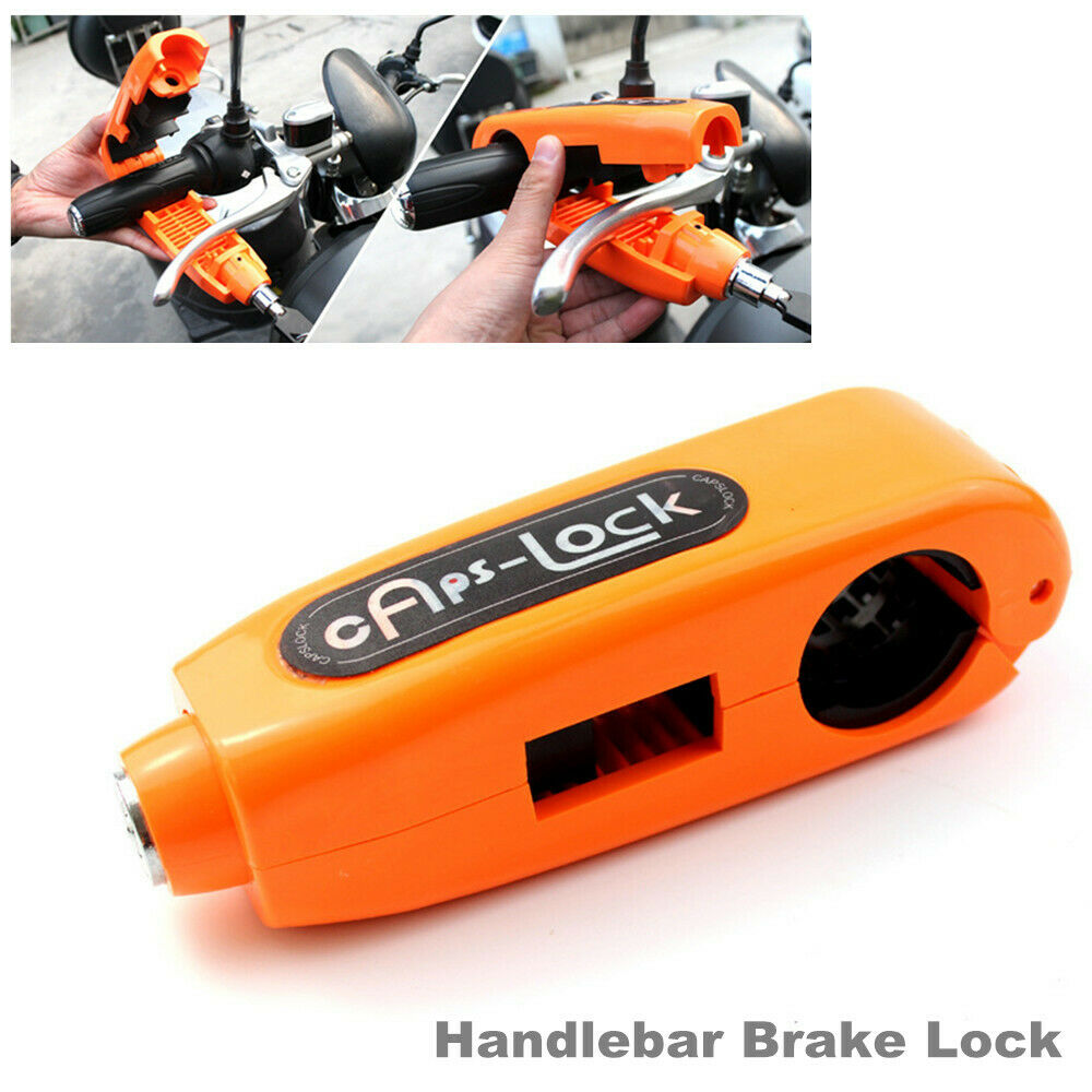 Motorcycle Scooter Handlebar Brake Lock Lever Grip Throttle Security Anti-theft