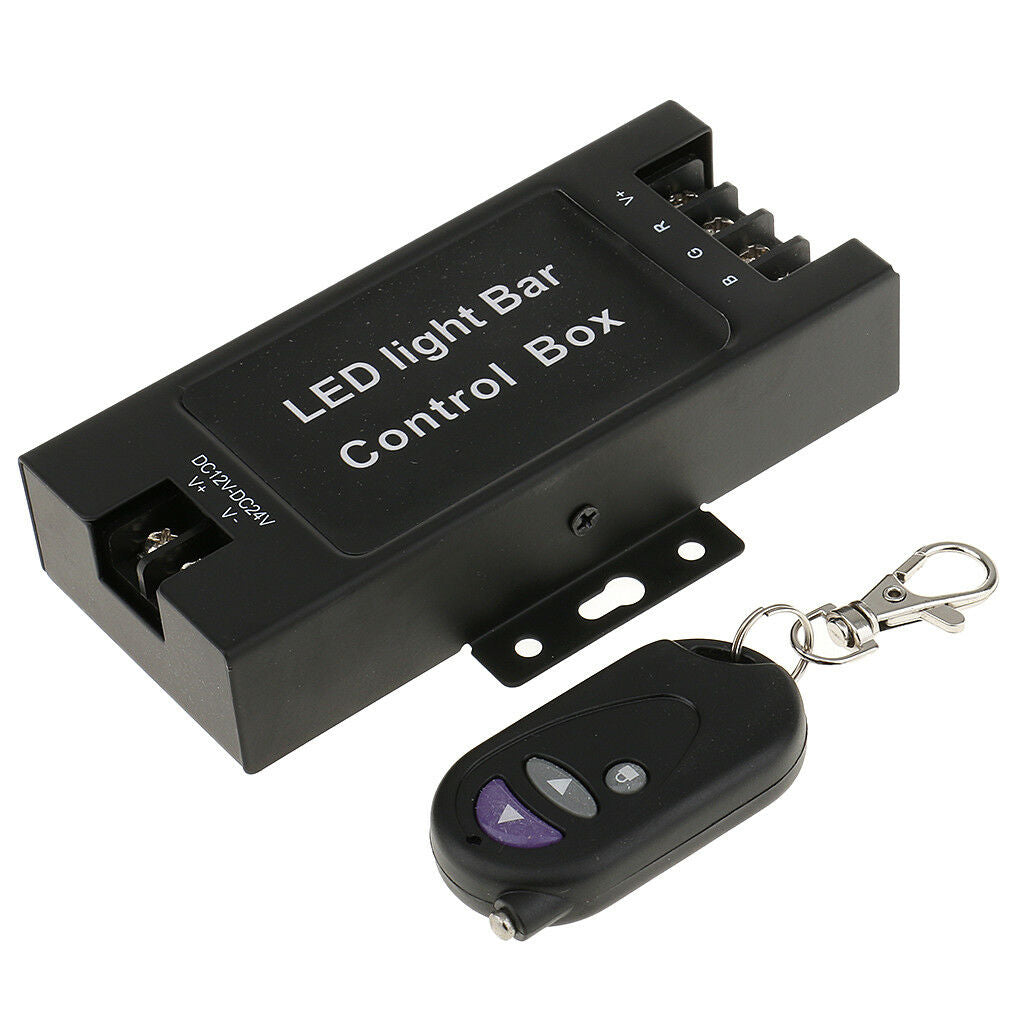 Car LED Bar Strobe Controller Box with Wireless Remote 12-24V