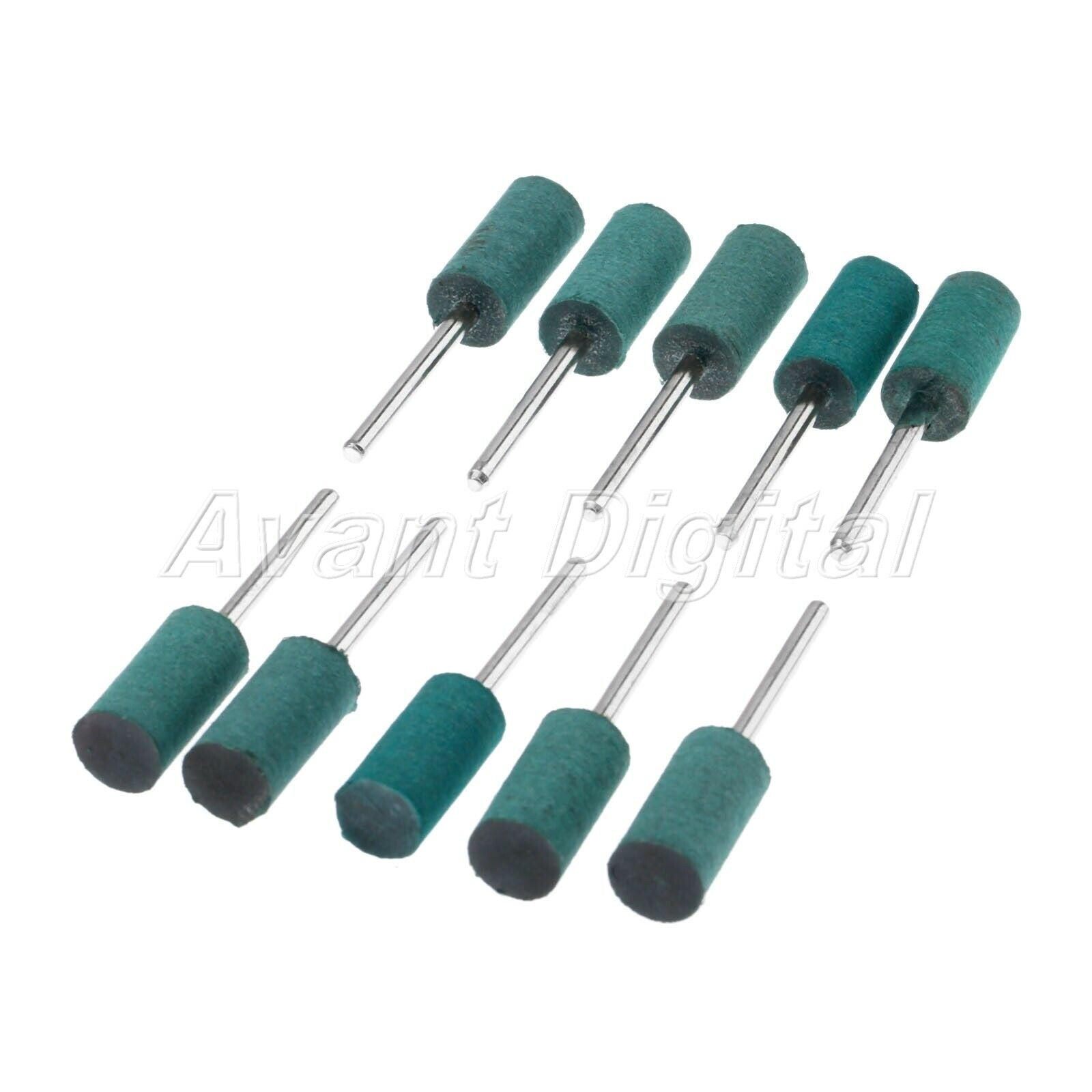 Diamond Cylindrical Grinding Head Rubber 3.0mm/1/8inch Shank 10mm/0.39inch 10X