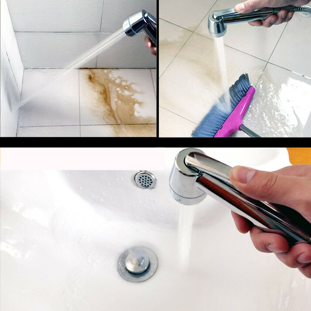 Chrome ABS Bidet Douche Shattaf Shower Toilet Spray Head Hygiene Set Muslim
