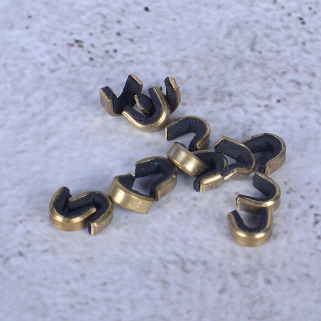 6 Packs Archery Strings Buckle Clips Nock Sets Brass Nocking Point Bow String