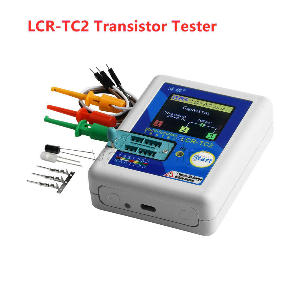 Upgraded LCR-TC2 Transistor Tester TFT Diode Triode Capacitance Meter ESR + Kit