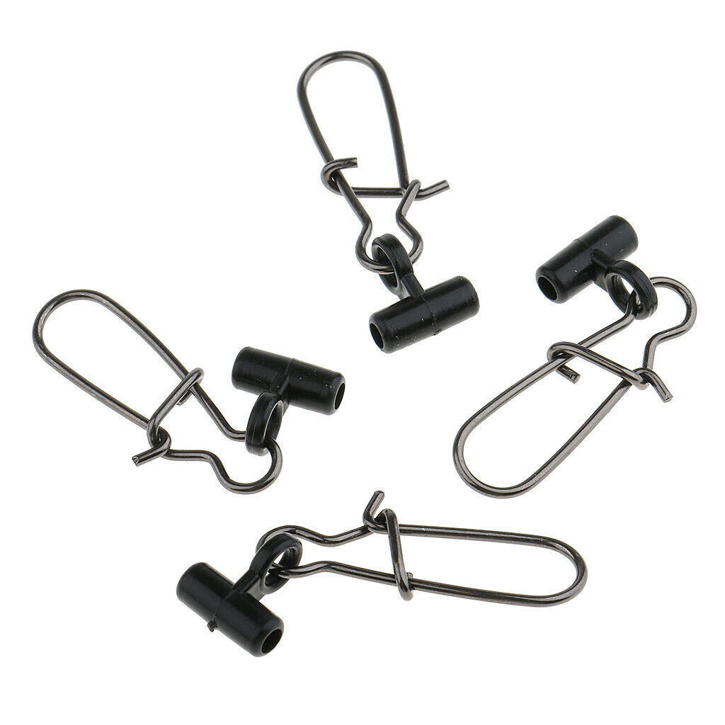 20pcs Strong Fishing Sinker Slide High-Strength Stainless Steel Snaps Braid Line