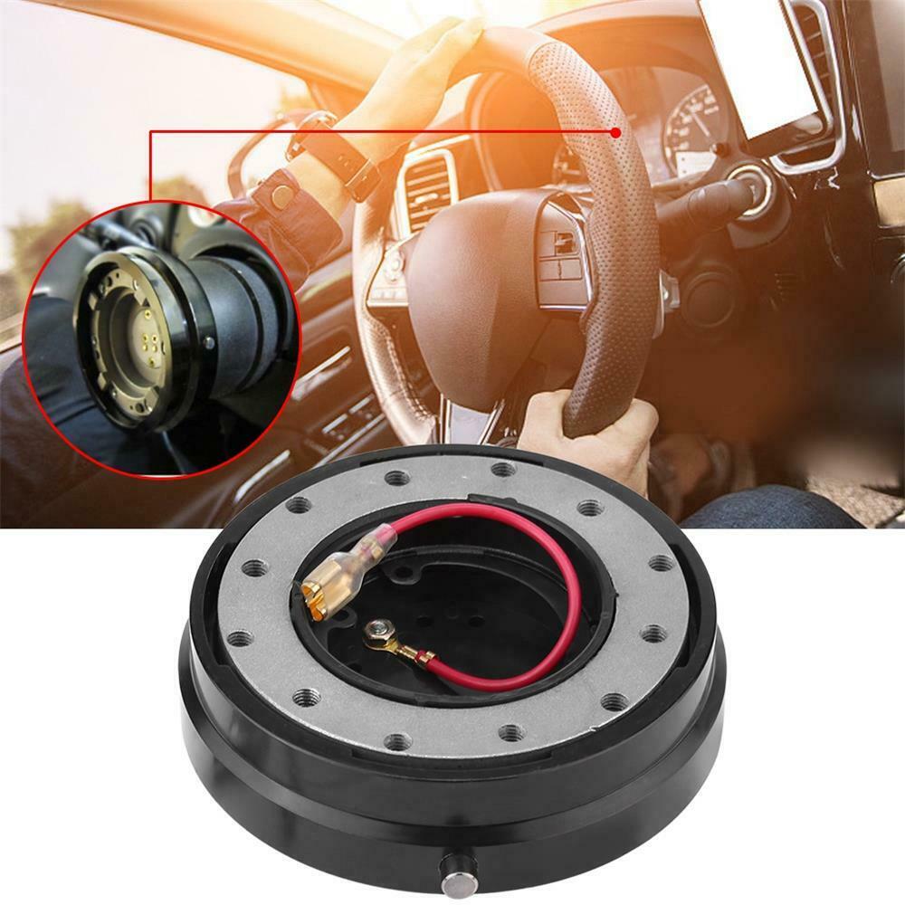 Steering Wheel Quick Release Hub Adapter Snap Off Boss Kit for Racing Car Black