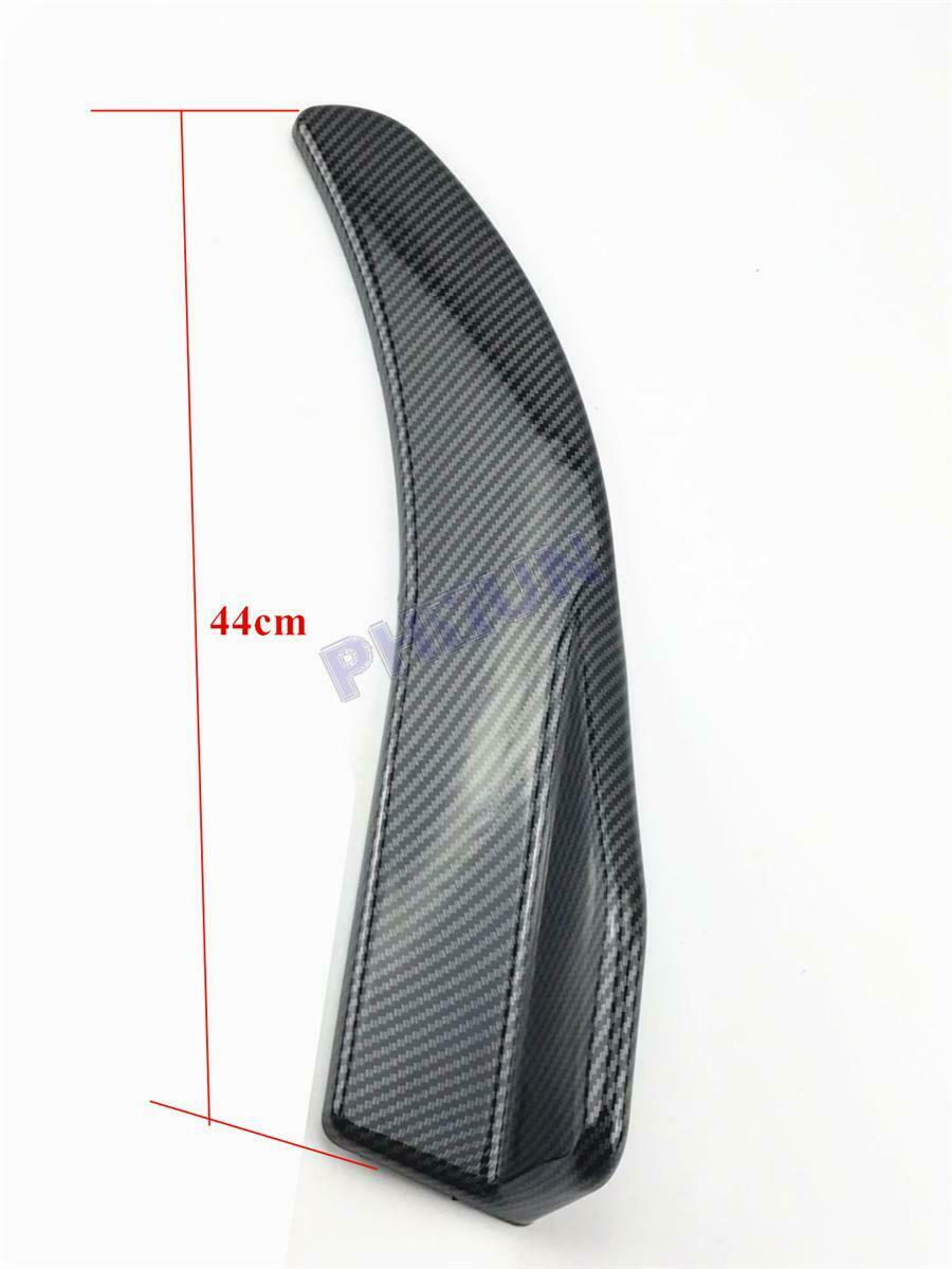 2x 17.3'' inch Car Rear Bumper Spoiler Protector Body Kit Carbon Fiber Style