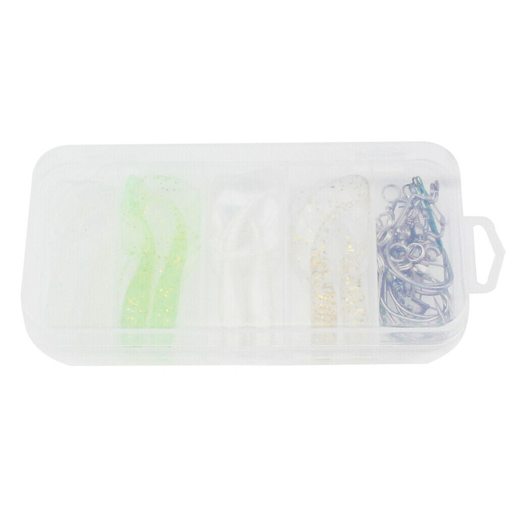 1 Set Bait Suit Single-tailed Worm Fishing Grub Lures Fishing Accessories