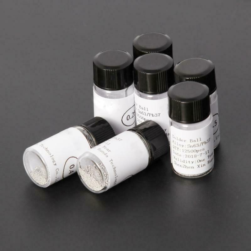 7 Bottles Of 12.5K Soldering Ball Lead Solder Ball Set For BGA Reballing Stencil