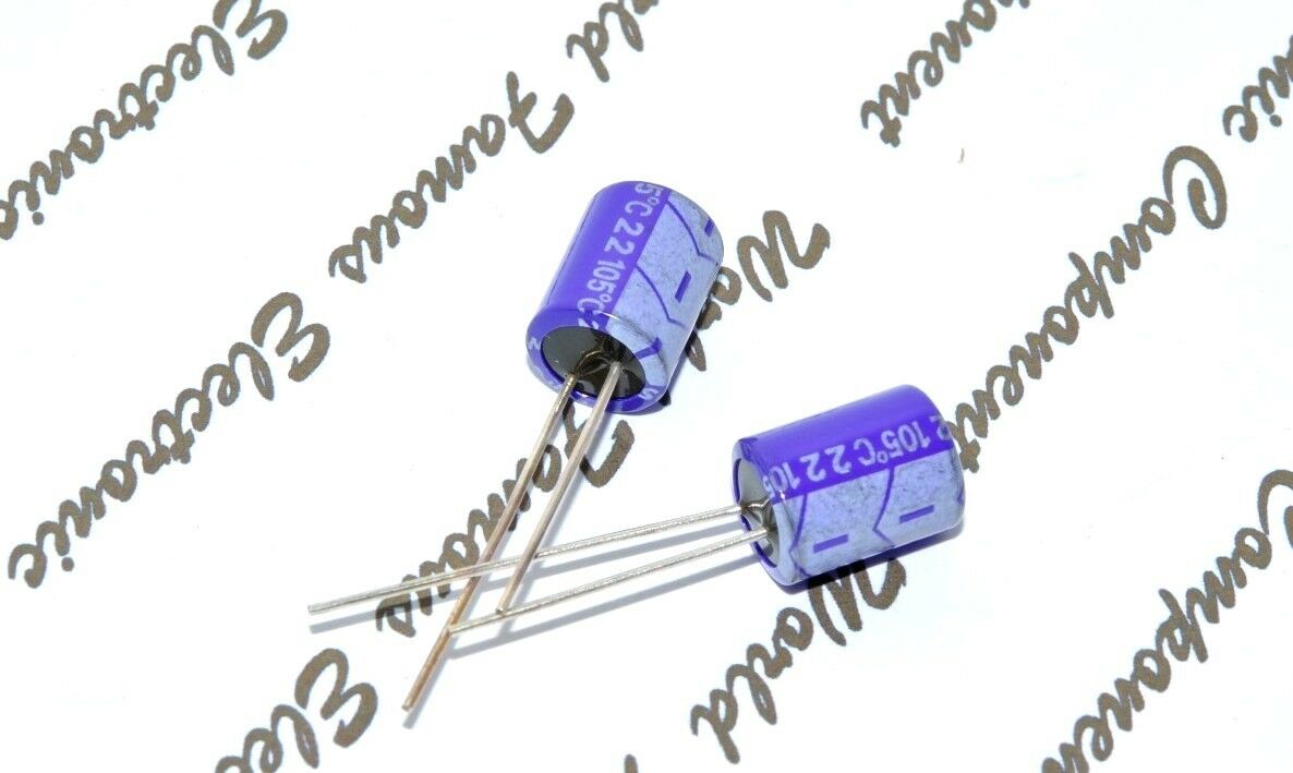 10pcs - SANYO 22uF 25V OSCON(OS-CON) Radial Aluminum Solid Capacitors -25SC22M