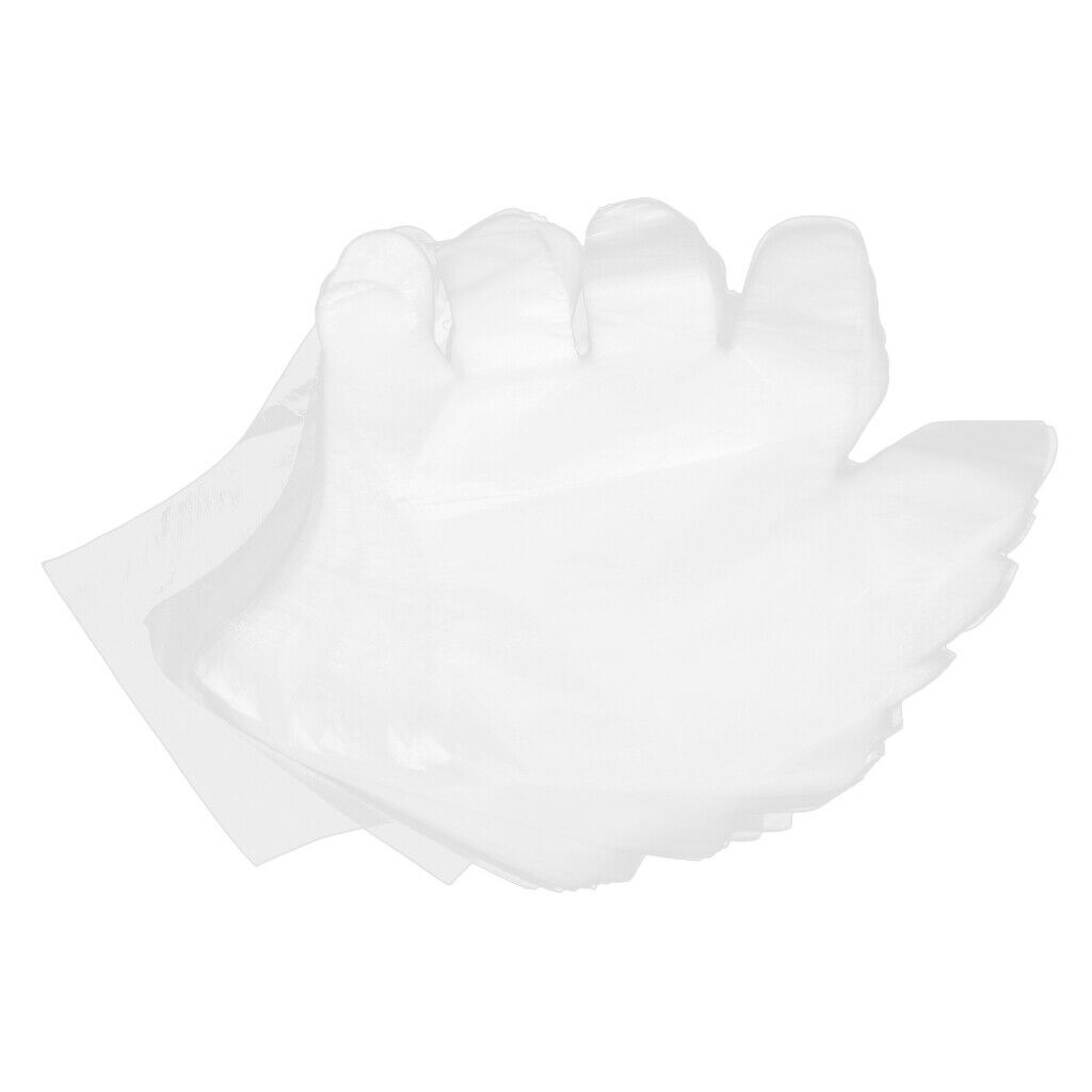 100 Pieces Clear Plastic Large Disposable Gloves for Cooking, Cleaning, Kitchen