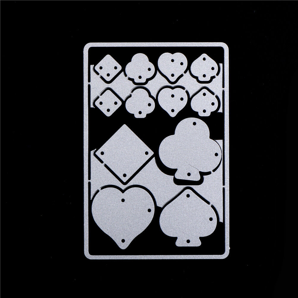 Poker Playing Cards Cutting Dies Stencils DIY Scrapbook Album Card Making.l8
