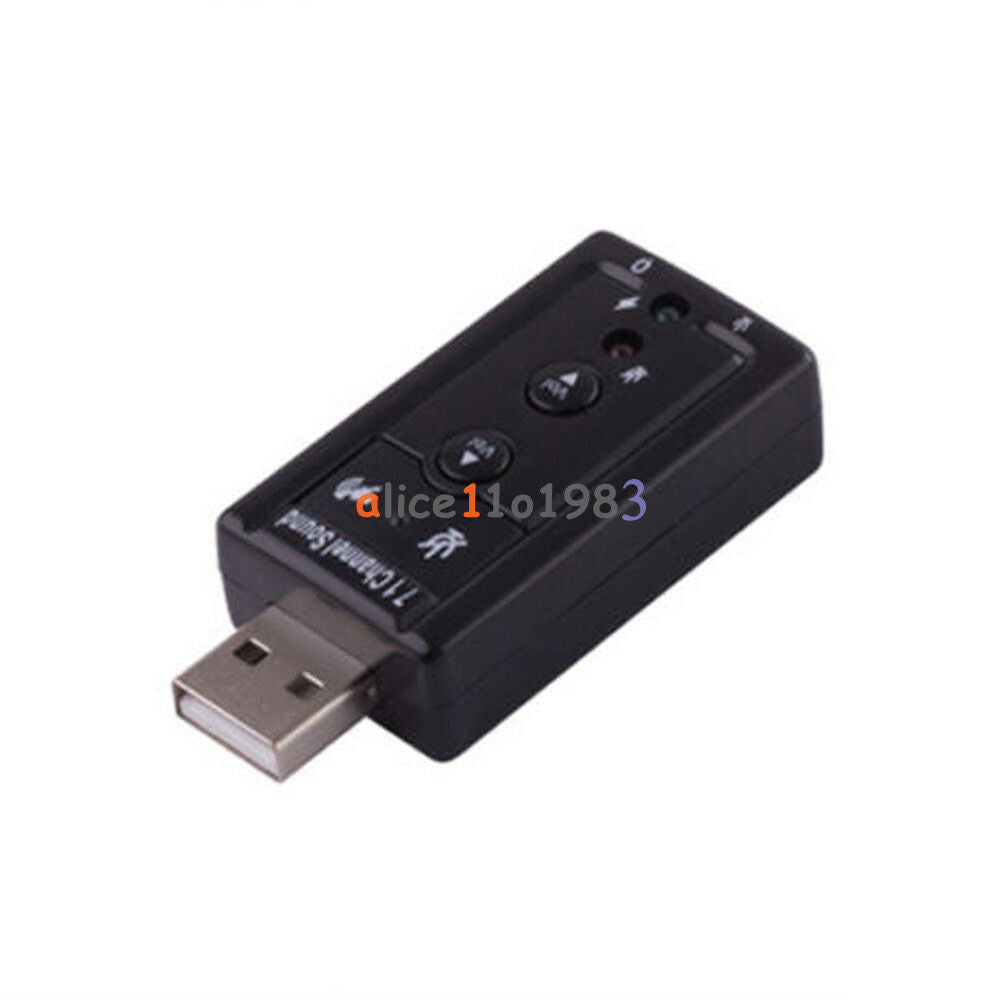 Mini USB 2.0 7.1 Channel Audio Sound Card Sound Adapter For PC Laptop