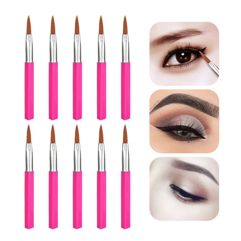10 Pieces Disposable Lip Eyeliner Brush Wands Applicator Make Up Tool