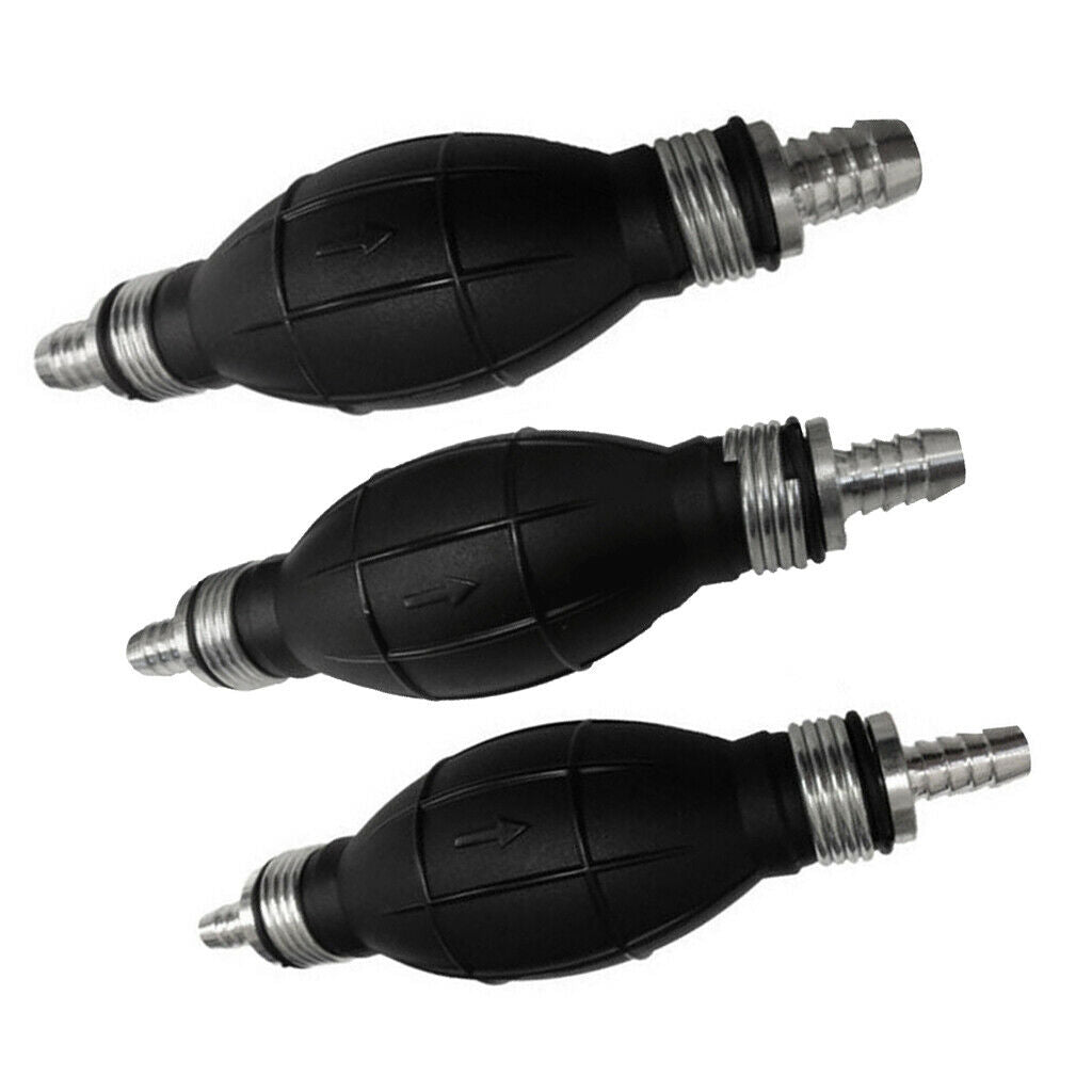 3pcs Straight Fuel Line Primer Bulb Boat Petrol Inline Petrol Gas Pump